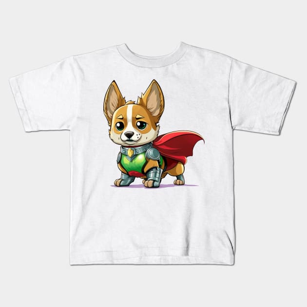 Super corgi, superhero dog Kids T-Shirt by Shaani